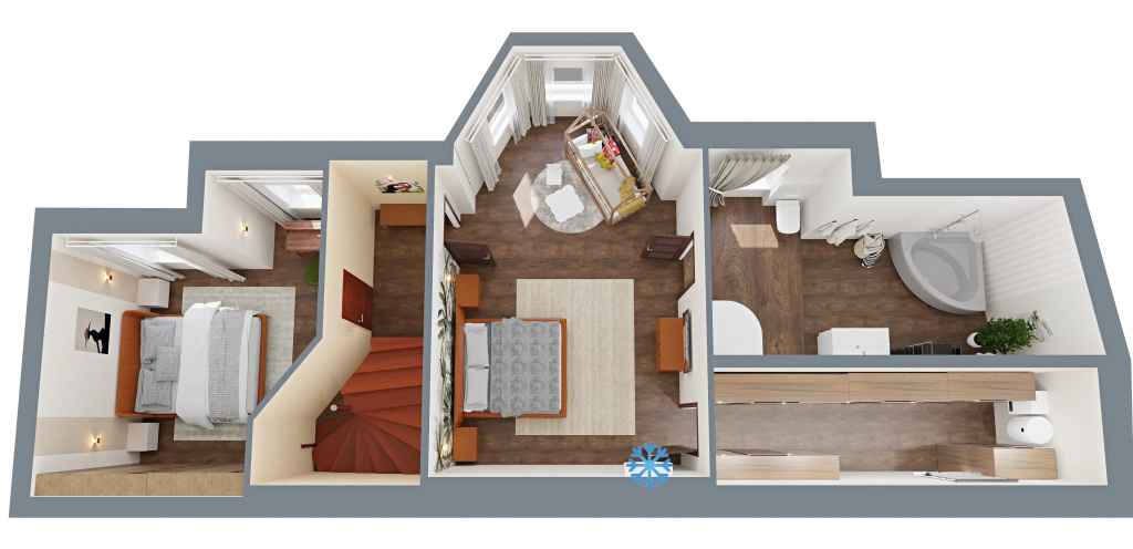 Квартира GM Apartments Шикарная двухуровневая у Арбата