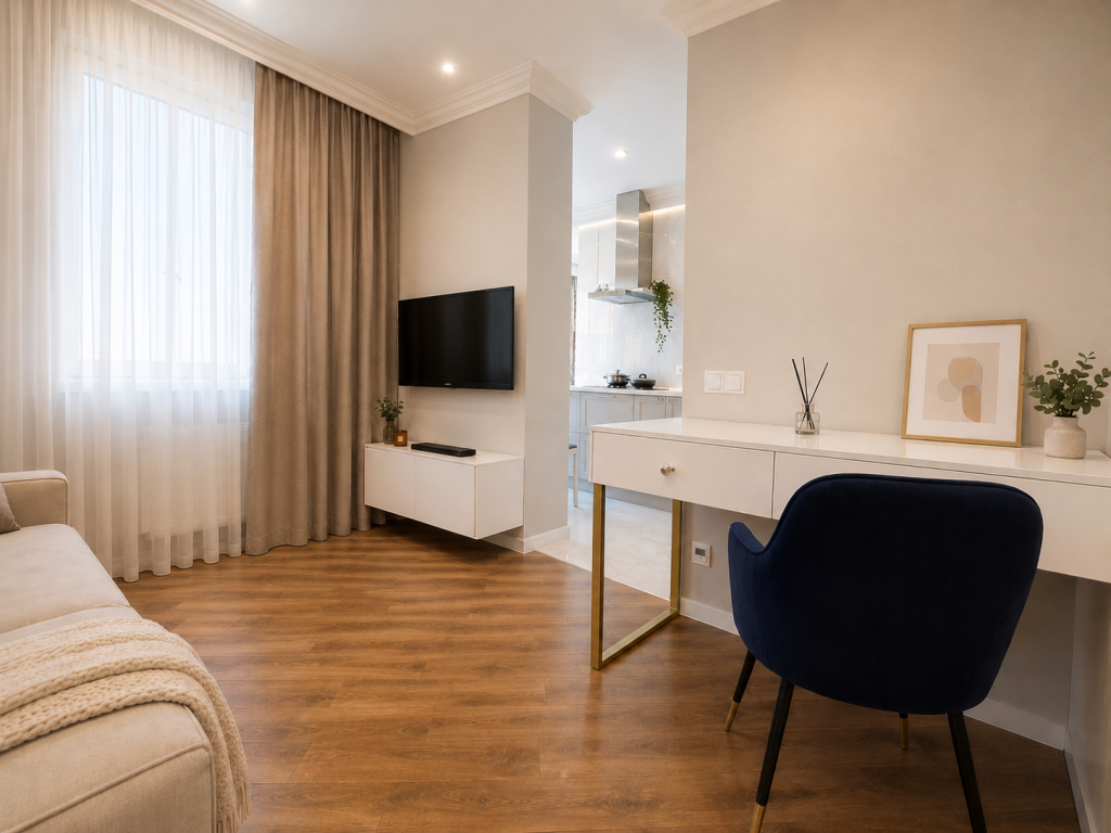 Апартаменты 1к. квартира 45м² с видом на озеро Кабан