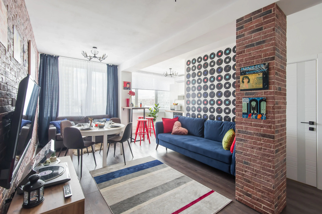 Квартира GM Apartments в стиле Рок-н-ролл с видом на Кремль
