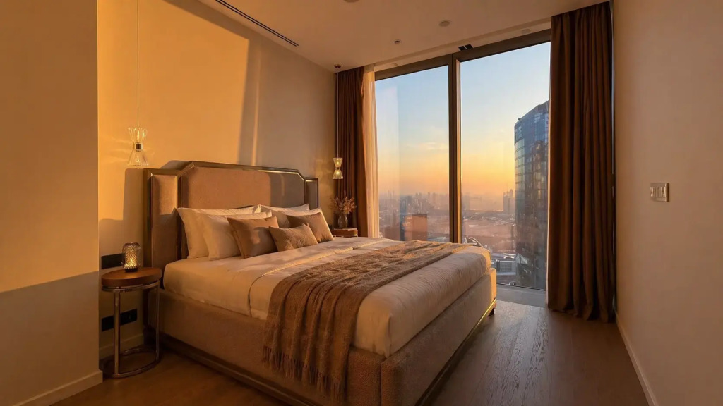Апартаменты Sky City Moscow 75 этаж! Шикарный вид на МГУ, Парк Победы, Лужники, башни и город! Дизайнерский! Закатная стороны!