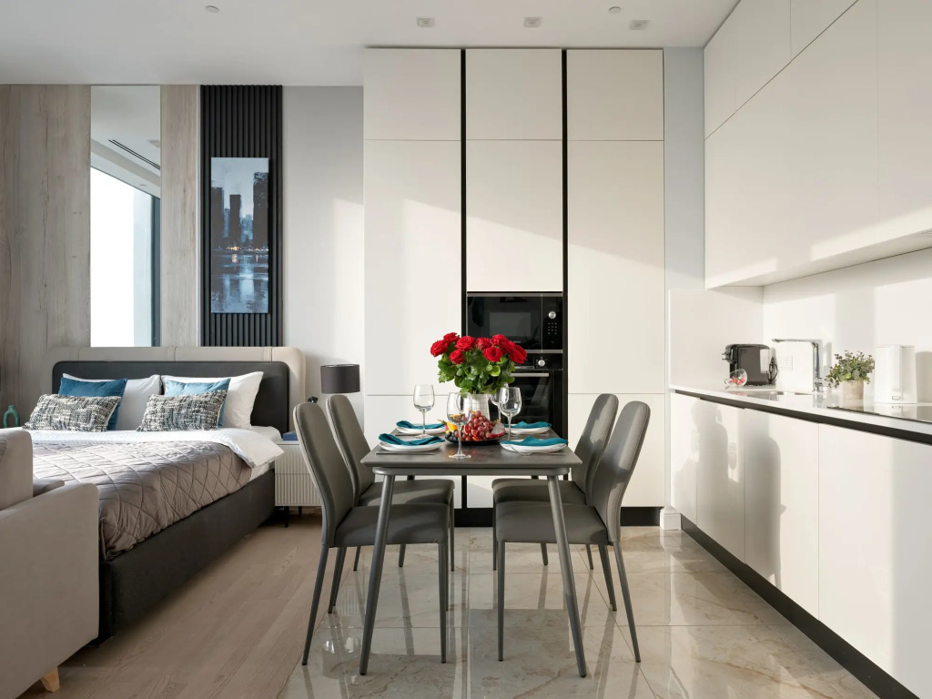 Квартира GM Apartments в Moscow City c панорамным видом