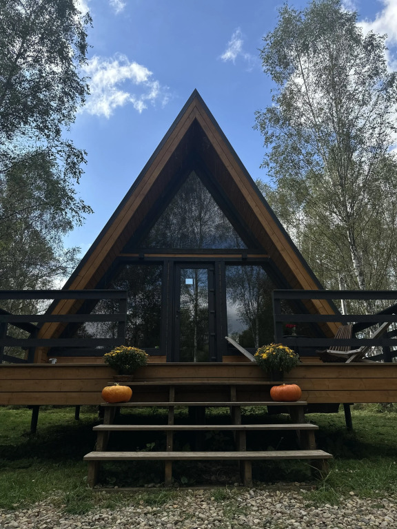 Шале A-frame с Банным Чаном в Живописном Месте Соколья Гора