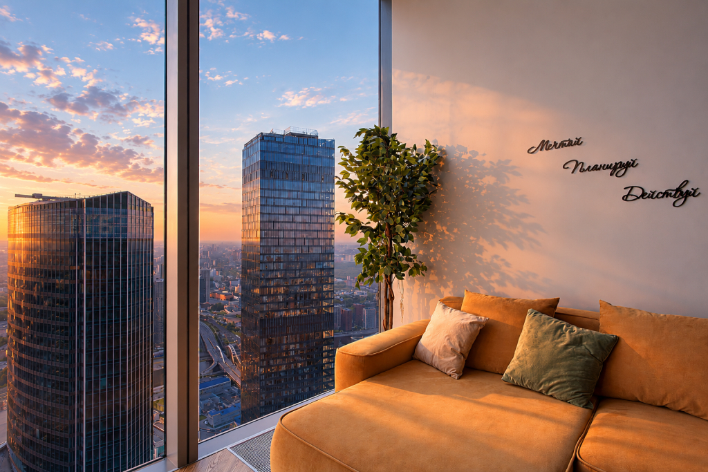 Апартаменты Sky CIty Moscow 81 этаж панорамная ванна с видом на всю Москву самый дорогой вид в Москве дизайнерский интерьер