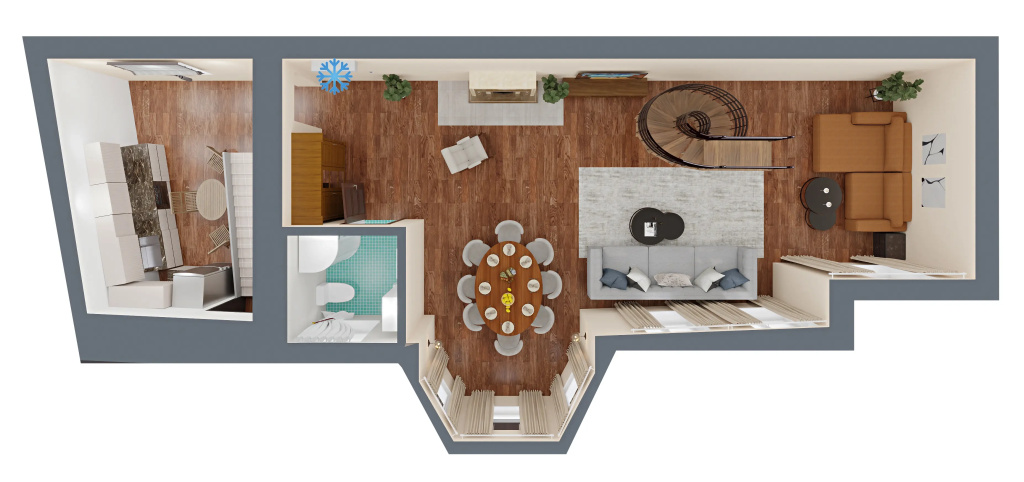 Квартира GM Apartments Шикарная двухуровневая у Арбата