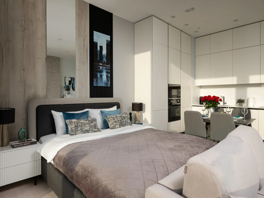 Квартира GM Apartments в Moscow City c панорамным видом