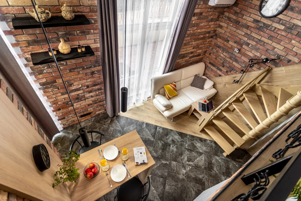 Апартаменты Двухэтажные в Стиле Гранж от Home Group