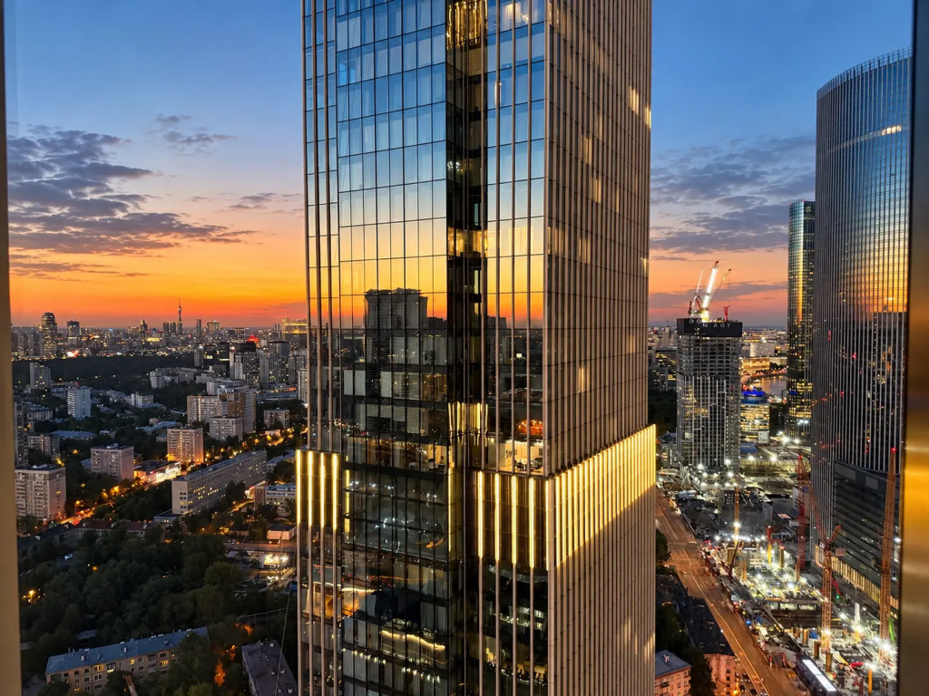 Апартаменты Sky City Moscow Эксклюзивный мраморный! Редкая широкая панорама на все башни Москва Сити! Алиса Макс