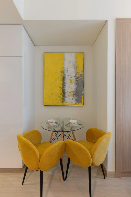 Апартаменты Bright and cozy studio with balcony in Azizi Riviera 33