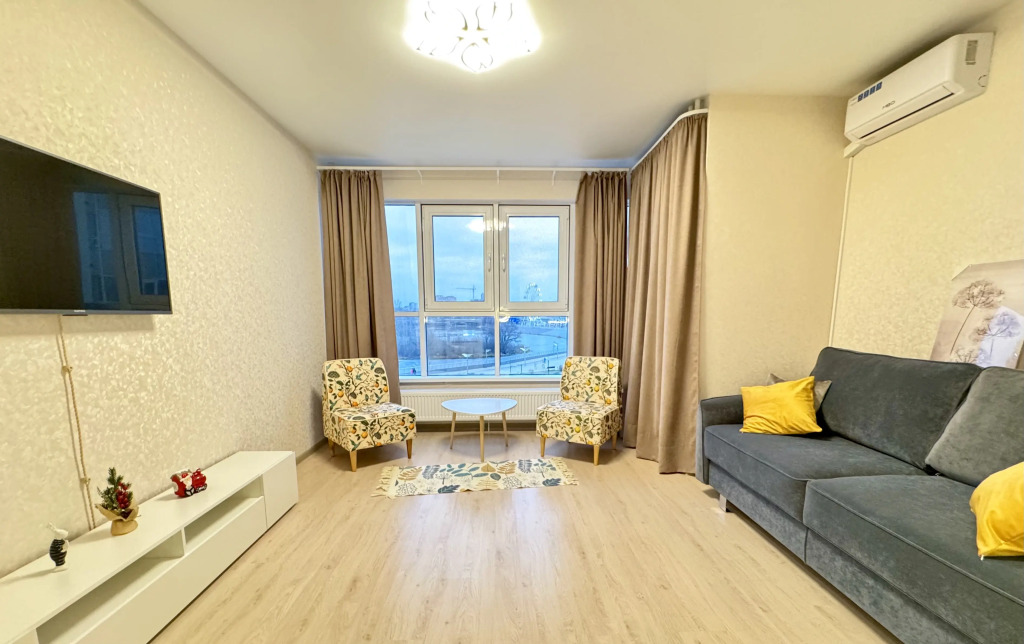 Квартира Enigma Apartments - Студия с панорамным видом в ЖК Аквамарин