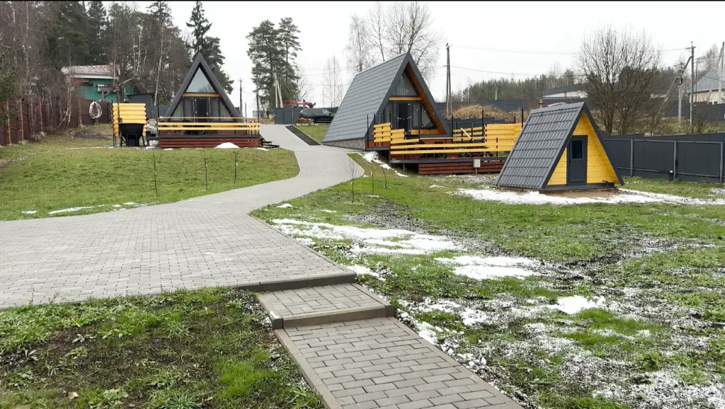 Частный дом A-frame Терракот из дерева 4х местный Ривер Хаус - фото 7