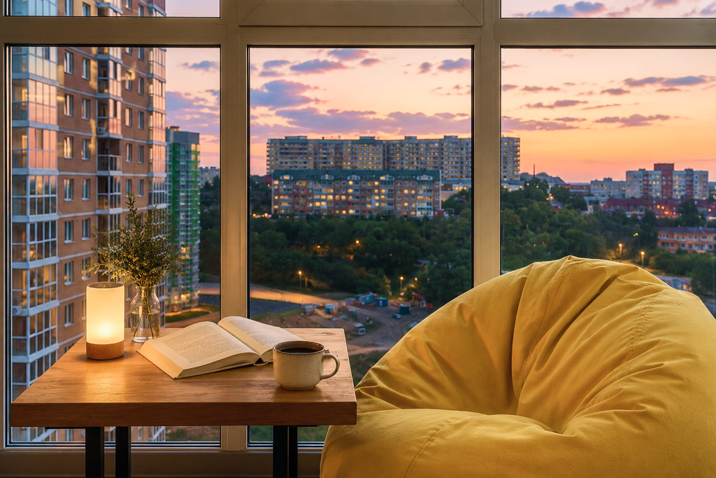 Квартира Уютная в Стиле Loft с Видом на Море в ЖК Аякс