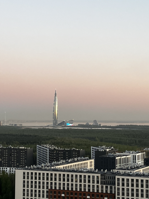 Квартира Стильная студия на 24 этаже с видом на Лахту