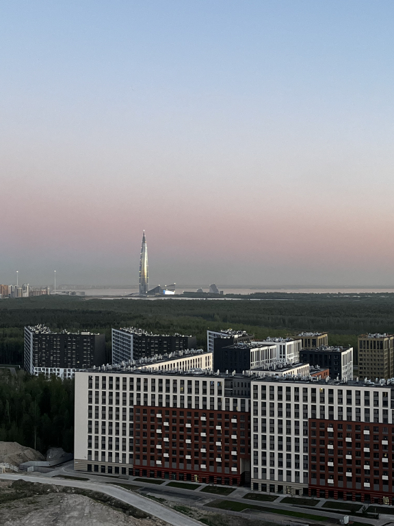 Квартира Стильная студия на 24 этаже с видом на Лахту