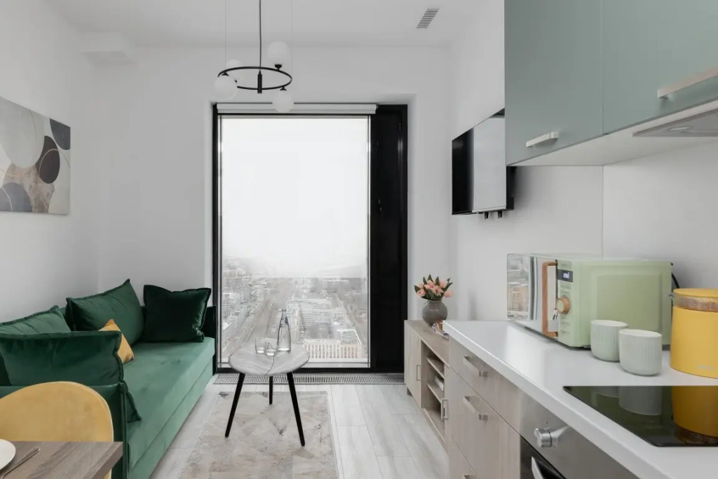 Апартаменты SMART LOFTS | Terrace | Вид с 45 этажа | 2 спальни | В 1 мин. от метро