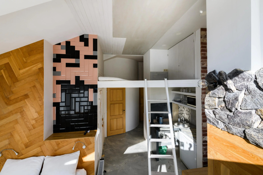 Апартаменты Оплот - MODERNA Дизайн Студия| 40м² | 3 Этаж Лофт с Панорамными Видами