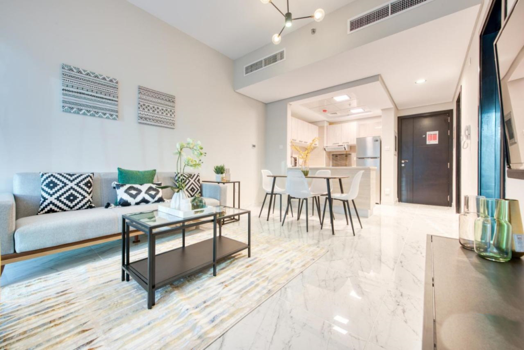 Апартаменты Elite LUX Holiday Homes - Stylish 1 BR + Pool & World Class Gym in Dubai South