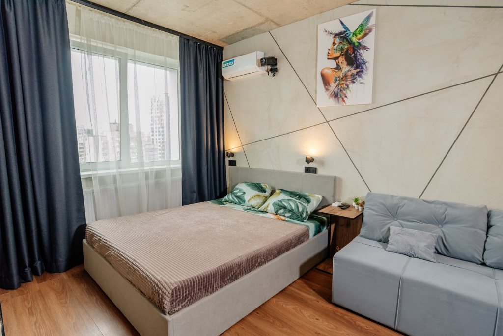 Квартира Loft Studio 25 этаж с дизайнерским ремонтом на 4 гостя