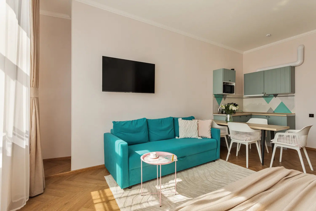 Квартира JN Apartments Четырехместная Студия с Видом на Парк