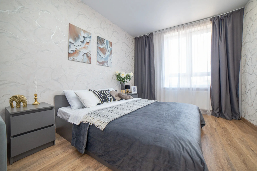 Квартира Евро 2К BeGuest рядом с метро Ботаническая для 5х гостей