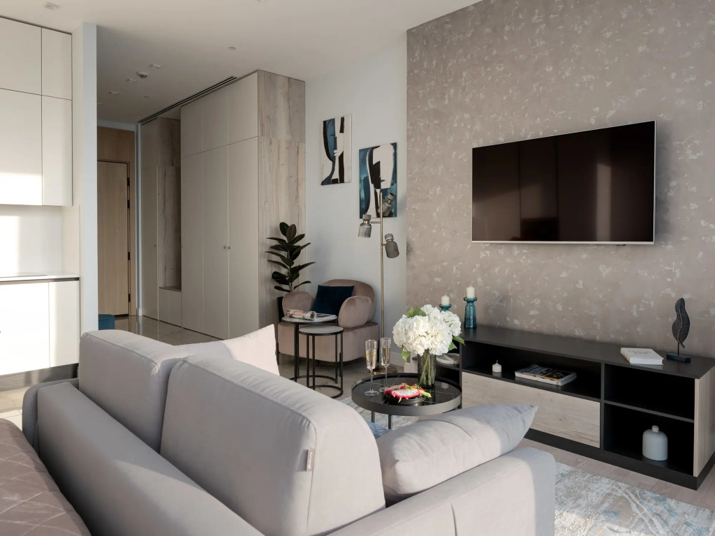Квартира GM Apartments в Moscow City c панорамным видом