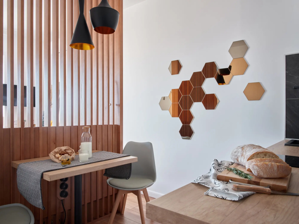 Квартира Milk&Honey Studio с шикарным видом на город и реку
