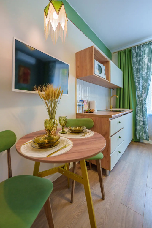 Квартира Студия 21м² в центре города в русском стиле