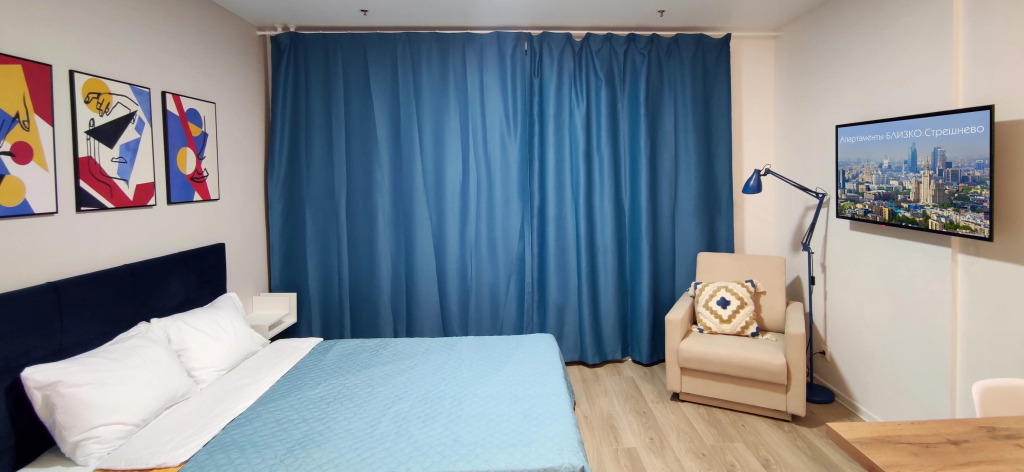 Квартира студия 22 м² 2 кровати