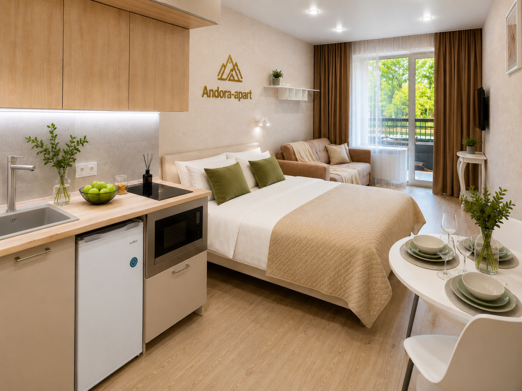 Апартаменты Andora apart | Квартира 1с в Центре 24/7 Ниито Претор Umc