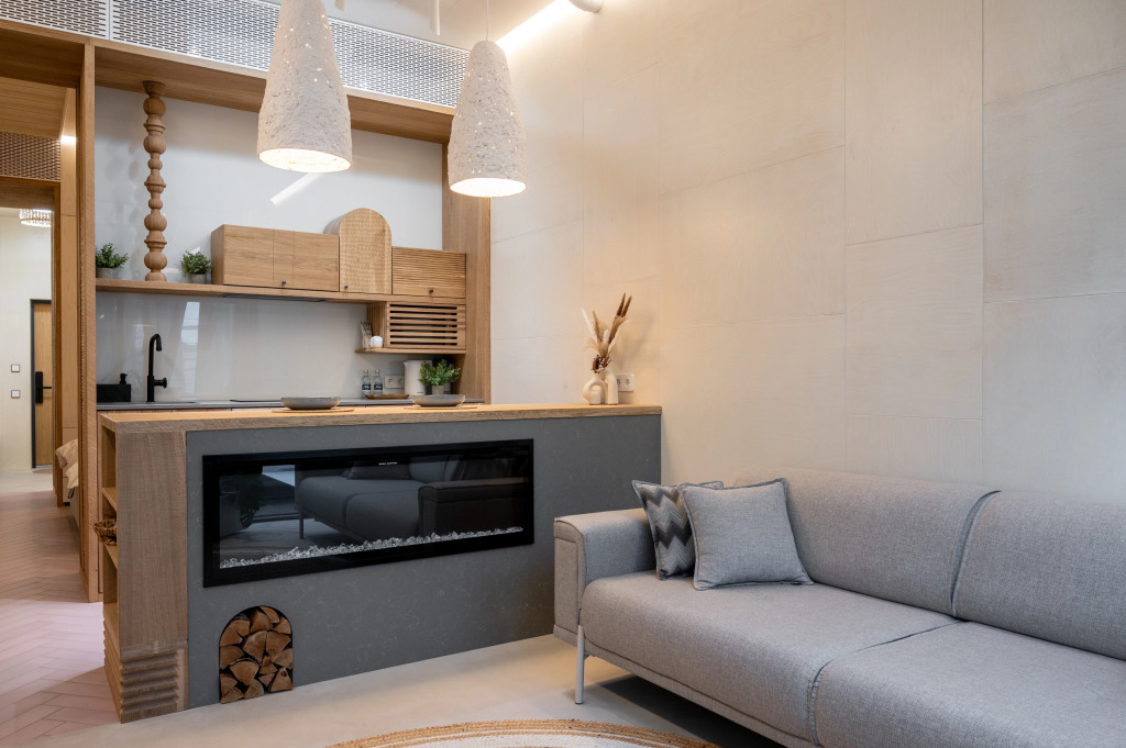 Квартира Top Rooms Дизайнерские Эко-Апартаменты с Камином Маяковская Патриаршие Пруды