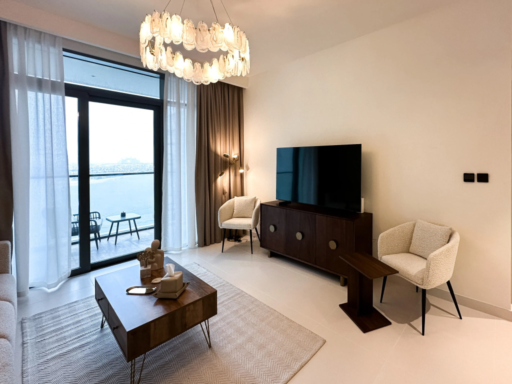 Апартаменты Keyrock Living Seaview Stay at Emaar Beachfront