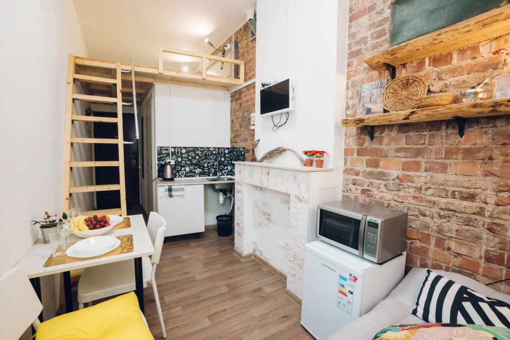 Апартаменты Стильная двухуровневая студия LOFT 1