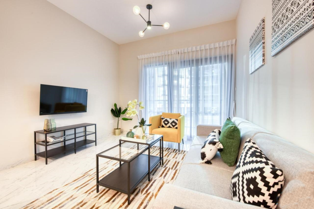 Апартаменты Elite LUX Holiday Homes - Stylish 1 BR + Pool & World Class Gym in Dubai South