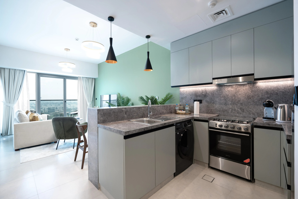 Апартаменты KeyRock Living | Premium Apt w/ Pool & Gym Access