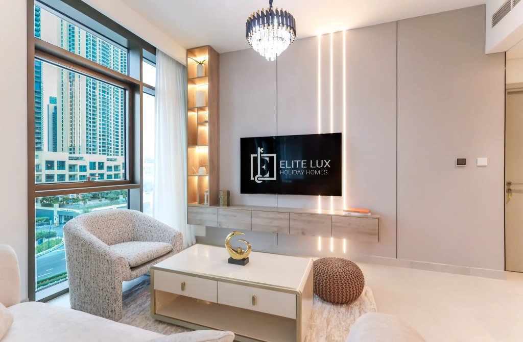 Апартаменты Elite LUX Holiday Homes - Dubai Creek Oasis: 2BR Luxe w/ Burj View
