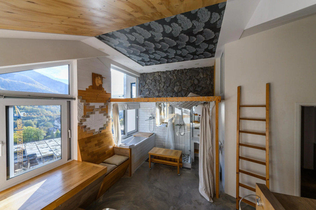 Апартаменты Оплот ETHNICA Дизайн Студия | 40м² | 3 Этаж Ваше Окно в Горы