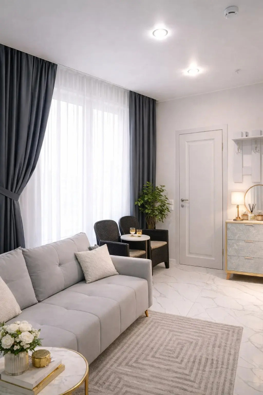 Апартаменты Мемфис Апарт с диваном,кухней и террасой