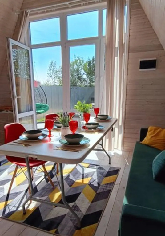 Частный Дом Red House в Стиле Афрейм с Баней и Чаном