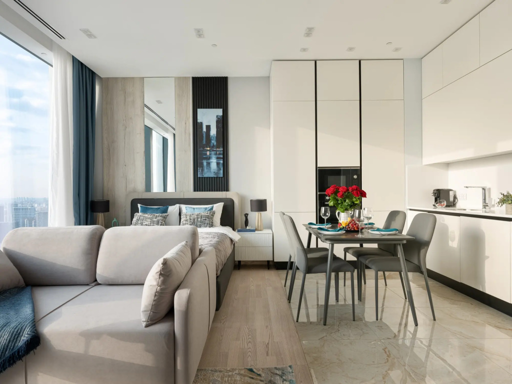Квартира GM Apartments в Moscow City c панорамным видом