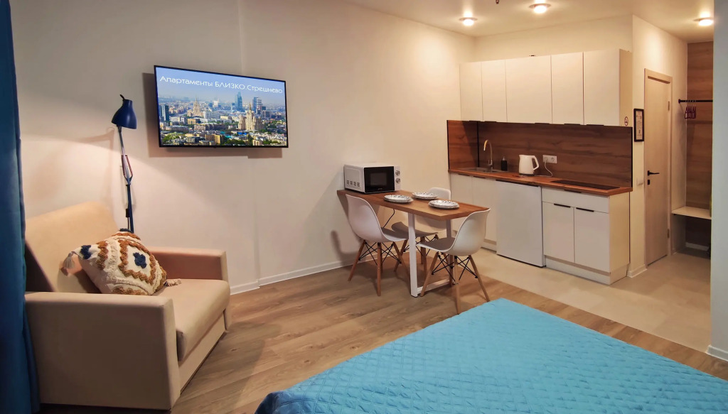 Квартира студия 22 м² 2 кровати