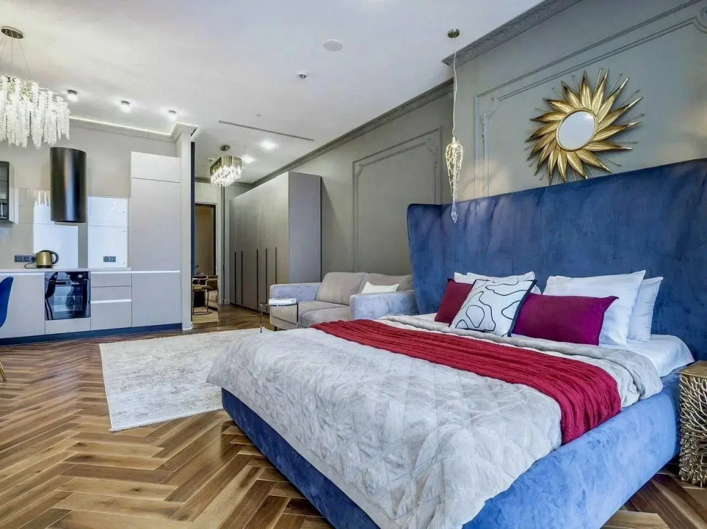 Апартаменты Sky City Moscow Уютная Студия на 43 этаже с видом на закат! Lux дизайн! Виден весь город!