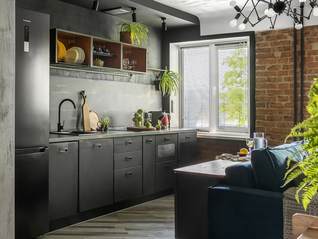 Квартира Двухкомнатная в Стиле Loft с Видом на Бухту Золотой Рог