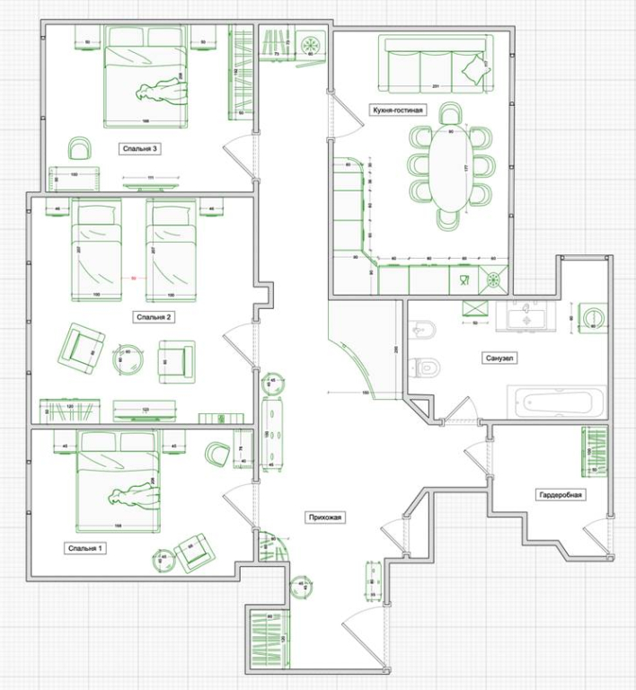 Квартира GM Apartments Знаменитая трешка около Кремля