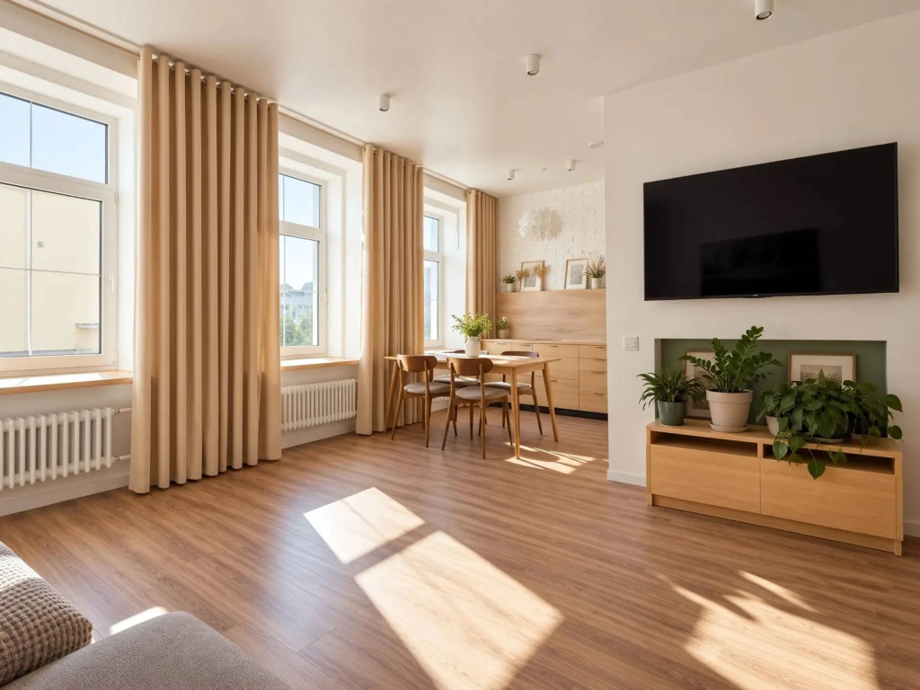 Bolshaya s Parkovkoj vo Dvore Flat