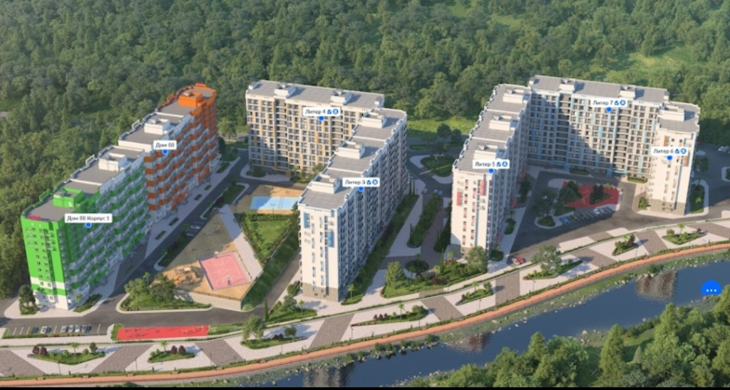 Квартира Новая Комфортная с Панорамным Видом в ЖК Летний Кудебста