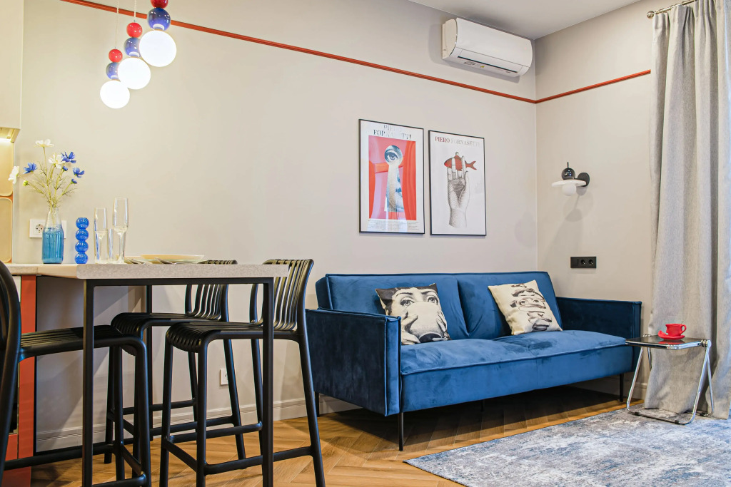 Квартира SunSet Красное на синем