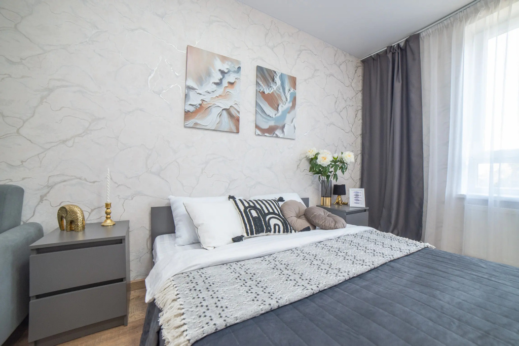 Квартира Евро 2К BeGuest рядом с метро Ботаническая для 5х гостей