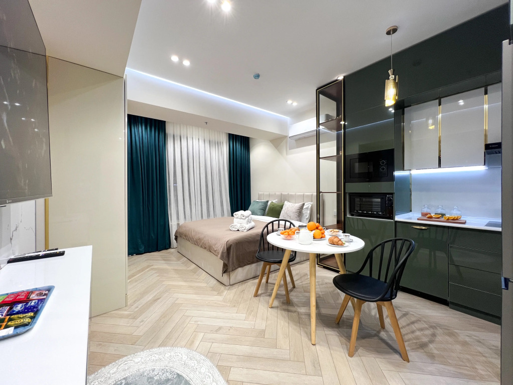 Апартаменты Уютная дизайнерская студия на 16 этаже в ЖК Modera Towers