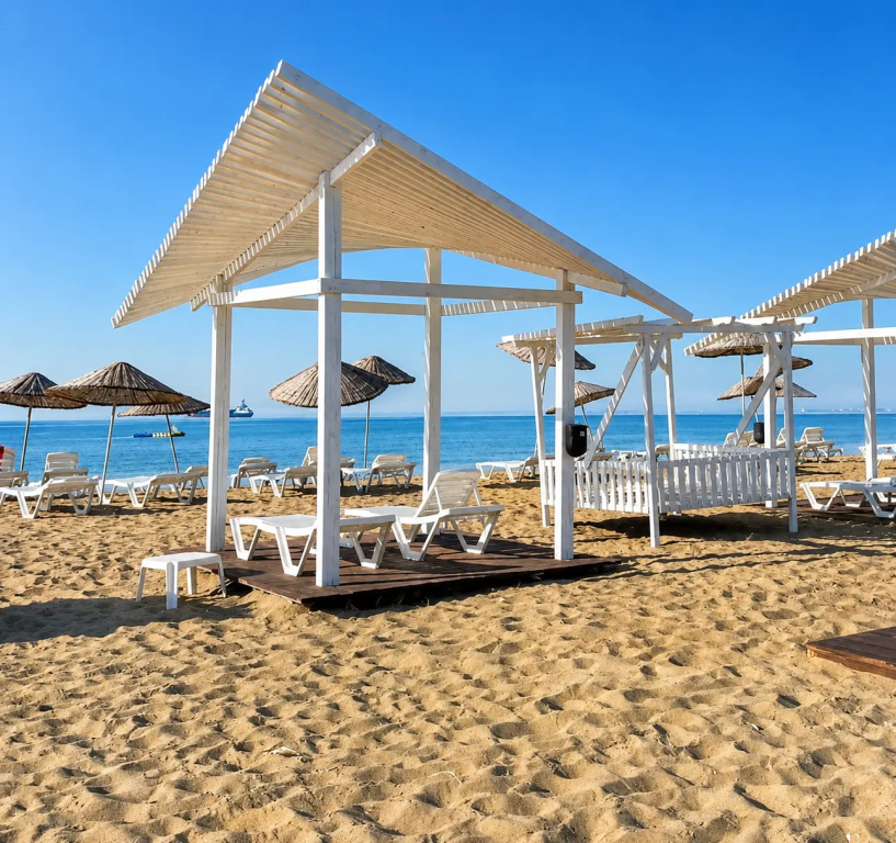Апартаменты С видом на море Caesar Blue Sazbona 38 с 1 спальней