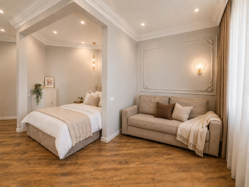 Апартаменты 1к. квартира 45м² с видом на озеро Кабан