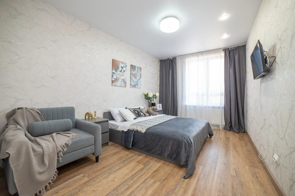 Квартира Евро 2К BeGuest рядом с метро Ботаническая для 5х гостей